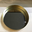 Gold metal mirror by Bacon Basket