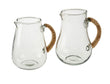 Glass Pitcher with Cane wrapped Handle ea Indaba