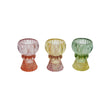 Glass Candle Holder Assorted Colours ea