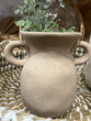 Vase Textured Beige 2 Handles