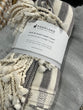 Turkish Towel Bamboo/Cotton Grey Striped Poko