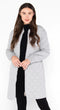 Oversized Long Quilted Jacket - C’est Moi - Pewter