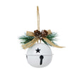 Ornament White Bell Ball ea