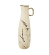 Jug Stretched Brown with Embossed Statice Flowers