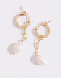 Marina Drop Hoop Earrings Raquel Rosalie