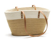 Jute and White Market Bag