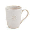 Mug Embossed Heart White EA