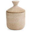 Canister Cement Travertine Look Beige with LID