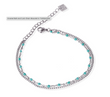 Enamel Ball and Curb Chain Bracelet in Turquoise - JJ+RR