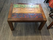 Coffee table made from recycled boat wood.